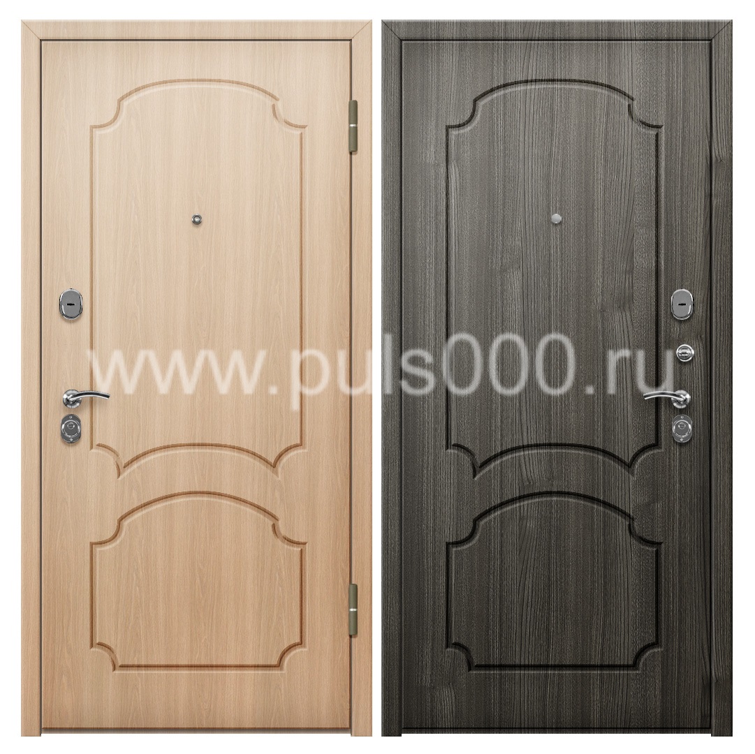 Входная уличная дверь с МДФ в коттедж MDF-204